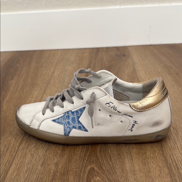 Golden Goose White and Pink Star Sneakers - Picture 2 of 7
